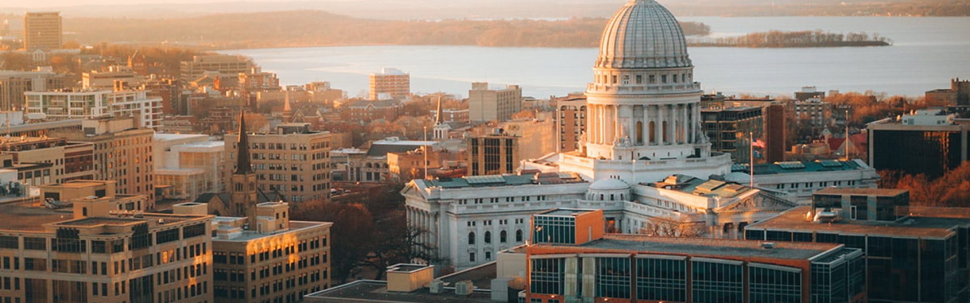 Madison Wisconsin at Sunset